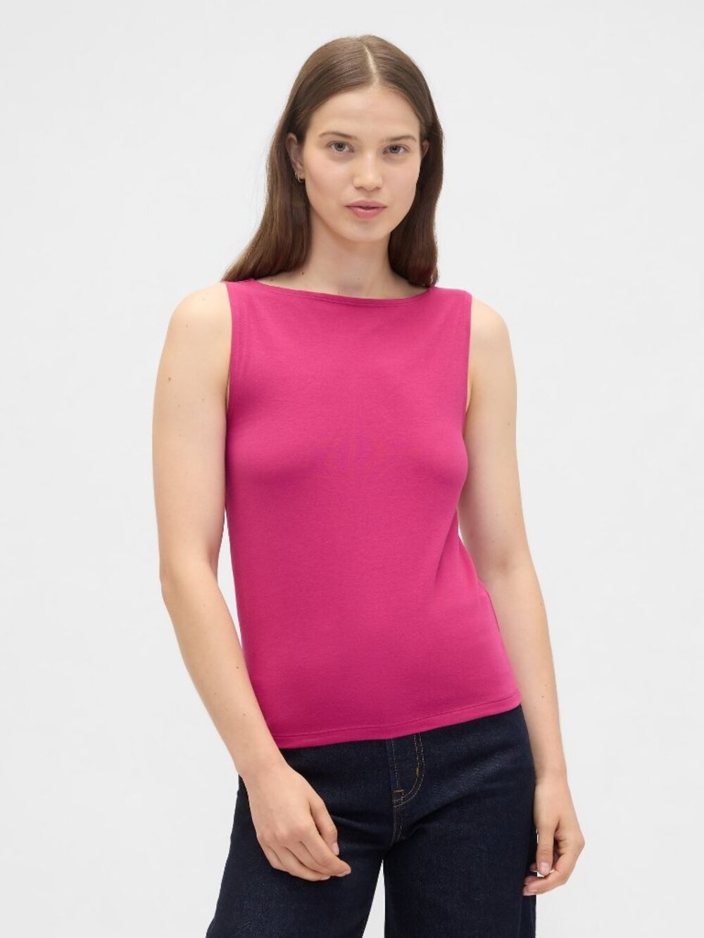 Gap Women's XS Cerise Pink Boatneck Tank Top 60% off Retail